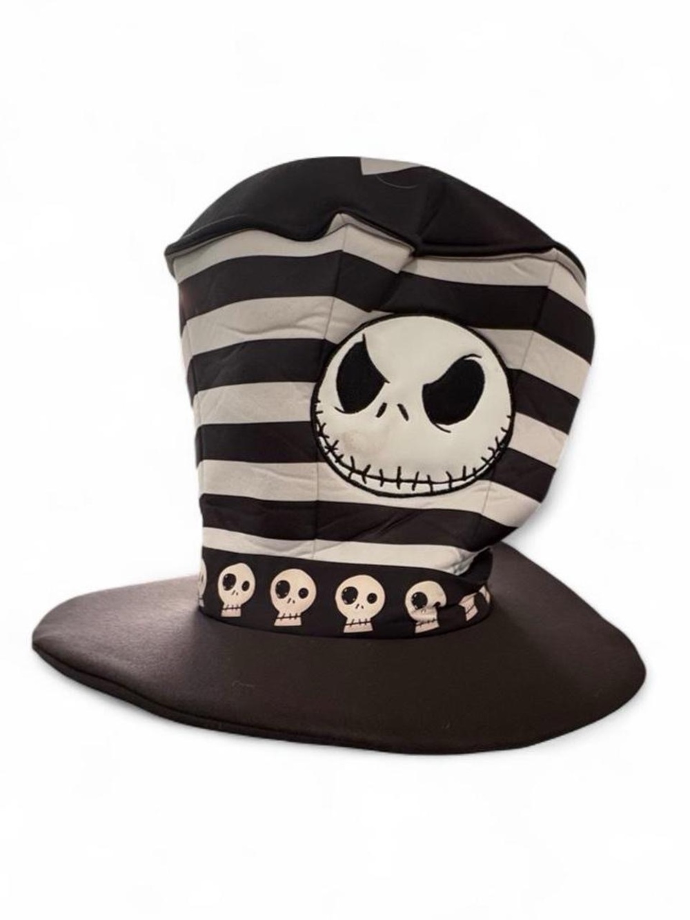 Disney Nightmare Before Christmas Jack Skellington Black & White Striped Top Hat